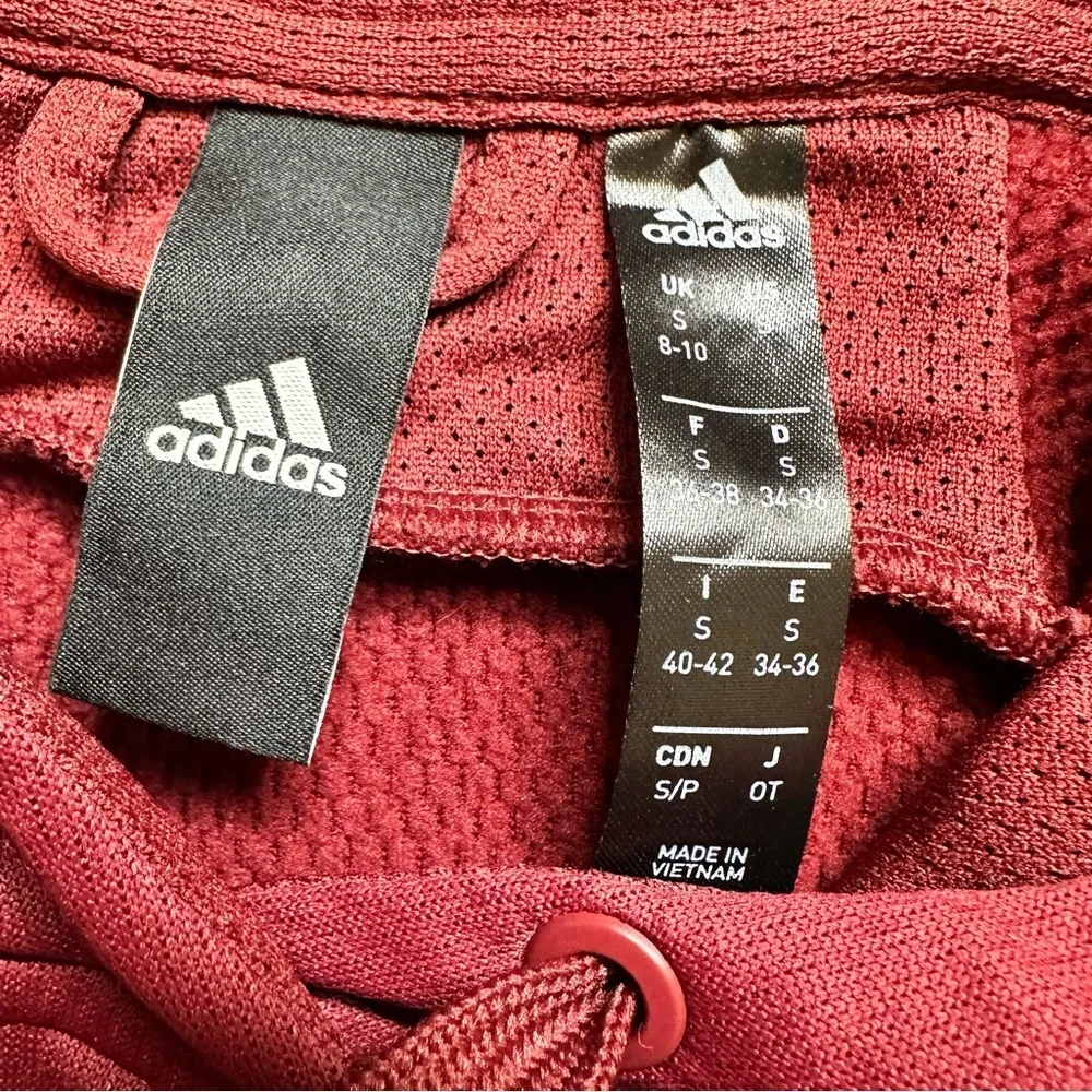 Adidas Red Climawarm Woman's Red Sweatshirt Size Small - Picture 12 of 13
